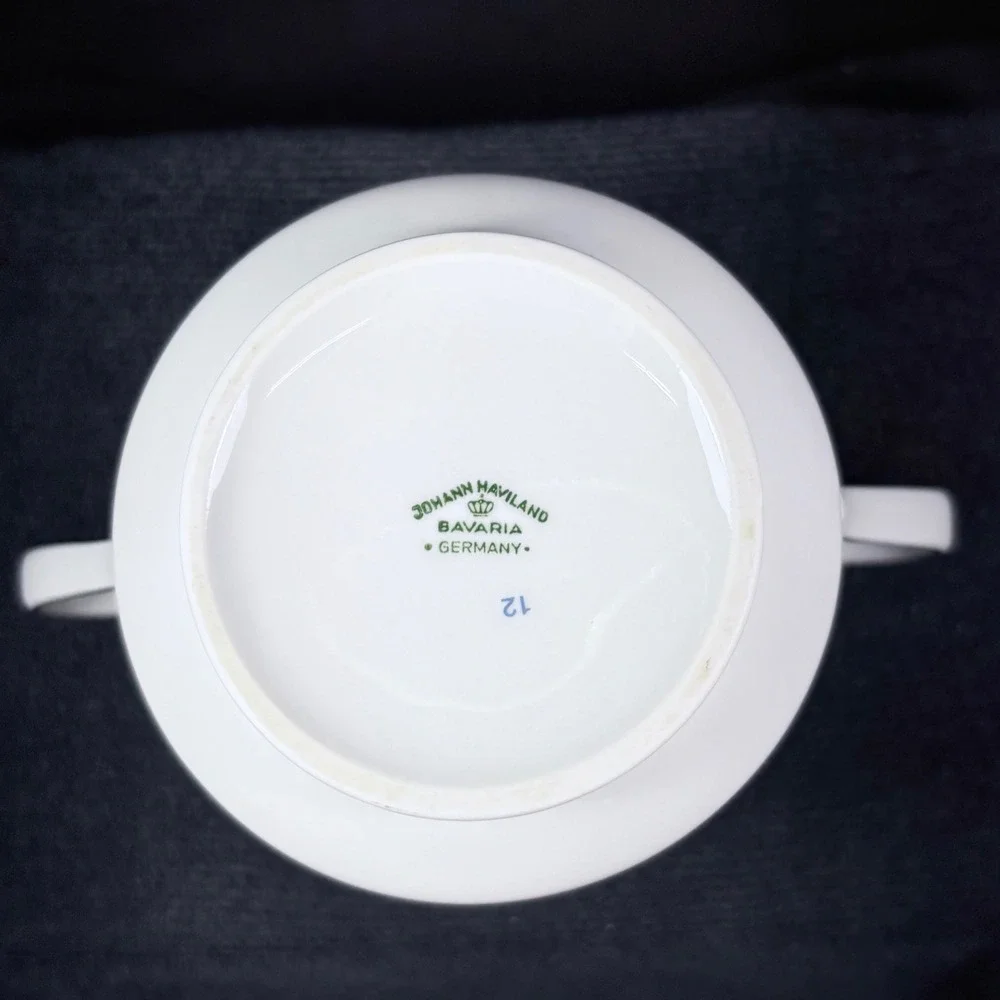 Johann Haviland Bavarian China‎ Forever Spring Creamer & Sugar